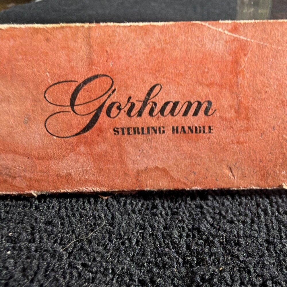 Antique Gorham 925 Sterling Silver Handle Carving Knife with Original Sheath Box